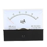 uxcell アナログ電流計　ダイヤルテスター　パネルメーター　44C2-A 0-50uA