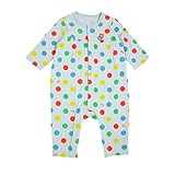 ホットビスケッツ(MIKIHOUSE) カラフル水玉　接結天竺カバーオール　80cm　ブルー（15）