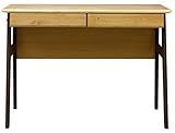 学習デスク PCデスク 机 デスク 幅105cm カラー：ナチュラル+ミディアムブラウン