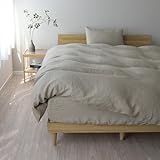 Sleep Tailor 日本製 麻 100% 掛け布団カバー セミダブル リネン 布団カバー 掛けふとんカバー 北欧 おしゃれ 洗える エコテックス認証 抗菌 防臭 フレンチリネン オールシーズン リーノ (セミダブル, ベージュ) [ST]