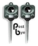 ペストバイ(PestBye) 超音波 動物撃退装置 猫の糞害対策 防水 乾電池式 2台セット PB0032Ax2