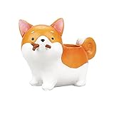 Ochine　可愛い　癒し犬ちゃん　植木鉢　プランター　デザイン小物　フラワーポット　雑貨　インテリア　アウトドア　DIY　飾り　おしゃれ　多肉植物 寄せ植え 鉢　収納スタンドにも　両用　L13.5×