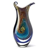 Gifts & Decor Galaxy Art Color Swirl Glass Vase Home Accent Decor by Gifts & Decor