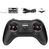 Radiolink T8S 8チャンネル2.4G RCトランスミッターとレシーバー8CH R8EF RX、ラジオリモートコントローラー、クワッドドローン/飛行機/車/ボート/ロボットなどのための充電式1Sバッテリー内蔵（モード2左スロットル）【技適認定済】