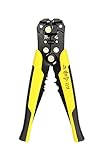 プロフェッショナル自動電線 ワイヤーストリッパーワイヤーストライパー多機能カッタークリンパ圧着ペンチターミナルツール絶縁　0.2~6.0mm2 (YELLOW A)