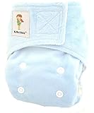 Kawaii Newborn Little Green Baby Organic Bamboo Diaper - Feather Blue Minky by Kawaii Baby