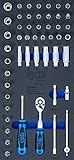 BGS 4127 | ツールトレイ 1/3: ソケットセット | 6.3mm (1/4インチ) | 50個
