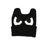 YideaHomeニット帽 可愛い耳付き帽子 　ニットキャップ　ねこ耳 猫耳　ベビー用ハット 赤ちゃん　大人キャップ キッズ 黒い　　帽子 男の子　女の子　男女児 秋冬　防寒　スタイリッシュ　毛糸