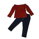 Tovadoo 子供服 ベビー服 女の子 トップス+ズボン セットアップ 長袖 ニットシャツ 無地 ベーシック キュート 部屋着 保育園