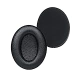 イヤーパッド FOR Sennheiser HD418 HD419 HD428 HD429 HD448 HD449 に対応 交換 用 ヘッドホンパッド 防止音漏れ防止 <1組 > なんしつ 高密度フォームRuiMi (レザーレット/ブラック)