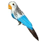 Lovoski 人工フェザー　現実的　鳥の装飾　インテリア　高品質　手作り　小道具　全7タイプ　 - オウム＃3