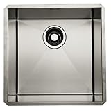 Rohl RSS1515SB 16-Inch Undermount 16-Gauge Kitchen Sink, Brushed Stainless Steel [並行輸入品]