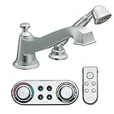 Moen TS9222 Rothbury Low Arc Roman Tub Faucet Includes Hand Shower IO-Digital Technology, Chrome [並行