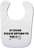 Funny If found, please return to the Zoo Baby bib by Bibble Dribble