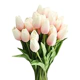 Zhhlinyuan 良質 Artificial Flowers Simulation PU Tulips For Wedding Party Christmas ホーム Decor Crafts G