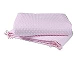 Clair de Lune Dimple Rocking Crib/ Cradle Quilt and Bumper Set (Pink) by Clair de Lune