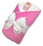 Bundlebee Baby Minky Wrap/Swaddle/Blanket - Built-in Organic Infant Pad - Perfect for Bassinet and E