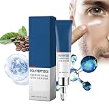 Himeye ペプチド ブライトニング アイ セラム、メンズ コラーゲン アイ クリーム、インスタント ファーム アイ タイトニング リフティング クリーム、ペプチド タイト スキン アイ ジェル、アイ コラーゲン セラム ローラー (1個)