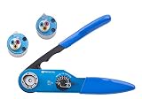 Precisetool KIT1023 YJQ-W2A圧着ペンチ& 2個ポジショナー (TH163，TH1A) コンタクトピン用4インデント工具裸端子のかしめ機能　簡単圧着ペンチ 手動圧着工具　AWG