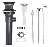 pf Waterworks Clogfreeユニバーサルポップアップ排水アセンブリ – Easy削除磁気ストッパー – Polished Brass PF0324-PB-GR-NO 1