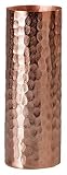 Torre & Tagus 902192A Bark Aluminum Texture Cylinder Vase Copper - Short [並行輸入品]