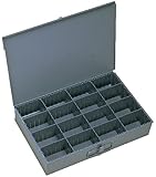 Durham 131-95-IND Gray Cold Rolled Steel Individual Adjustable Compartment Large Expando Box, 18 Wid