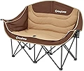 KingCamp アウトドアチェア 二人掛け 折りたたみ式 耐荷重200KG ソファチェア カップルチェア 二人用 収納袋付き 釣り 運動会 ガーデン チェア コンパクト 室内