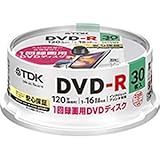 TDK 【ビックカメラグループオリジナル】録画用DVD-R 1-16倍速 30枚 【インクジェットプリンタ対応】DR120DPWC30PB-BC