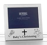 Silver Plated Photo Frame - Baby's Christening - 5x3.5 by Shudehill