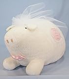 家庭円満こぶたのぷーちゃん花嫁タイプ（ベール・ピンクのリボン付きウェイトドール）完成品