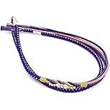 [SOUBIEN] (ソウビエン) 帯締め 藍色 ブルー パール 手組紐 正絹 [結婚式/成人式/振袖]