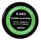 Rofura 10PCS プリメイドコイル DIY Coils 完成コイル10個入り for RBA RDA (Fused clapton 0.45ohm)
