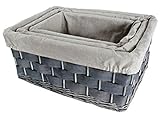 Set of 3 Ambergate Linedウィッカーストレージバスケット
