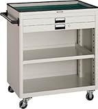 ＴＲＵＳＣＯ　ツールワゴン　７５０Ｘ５００　浅型２引出　幕板付　ＹＧ【NTS720PYG】 (販売単位：1台)