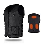 Keymao 電熱ベスト USB充電 サイズ調整可、温度調整5段階 洗濯可 防寒ベスト電熱ウェア 冬のゴルフや釣りの強い味方 ヒートベスト バレンタインデーのための最高の贈り物