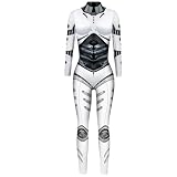 [ChicFlow] サイバーパンク風パフォーマンスコスチューム、セクシーな女性ロボットコスチューム、ロボットキャラクターコスプレタイツ、ハロウィン、ステージパフォーマンス、マスカレードなどに最適です！