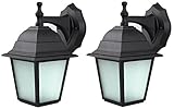 Canarm IOL160TBK-C Deacon 1 Bulb Outdoor Light, Black, 2 Fixtures [並行輸入品]