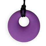 Stimtastic Chewable Silicone Round Pendant Nontoxic BPA and Phthalate Free, Lilac by Stimtastic
