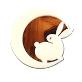 帯留め 日本製 [なごみや] なごみ兎 帯留 三分紐用 金具付 レディース T17-113Z三日月白