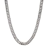 [silver KYASYA]シルバー925 ダブル喜平チェーンネックレス 6面カット 高密度 silver 銀 メンズ 男性 金属アレルギー対応 (幅3mm、50cm)