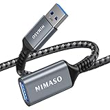 2本入り NIMASO USB 延長ケーブル USB3.0規格 3.0m (タイプAオス - タイプAメス) USB 延長 コード