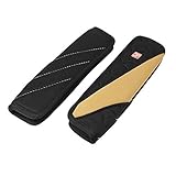 DealMux車の安全シートベルトラップガードショルダープロテクターブラックブラウンペア