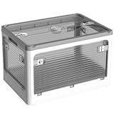 X XUNTAO【収納ボックス 折りたたみ】蓋付き 積み重ね 全方向から取り出せる 収納ケース 衣類 布団 小物 収納 折り畳み コンテナ 