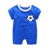 エルフ ベビー(Fairy Baby) サッカー ユニフォーム ベビーロンパース 半袖 ブルー 66