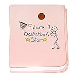 CafePress – 将来バスケットボールスター – スーパーソフトベビー毛布、新生児おくるみ ピンク 05783135576832E