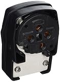 Hubbell HBL8462C Plug, 3 Pole and 4 Wire, 60 amp, 3 Phase-250V, 15-60P, Black [並行輸入品]