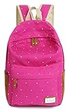 MissとMr リュックサック リュックドット柄 水玉 帆布バッグ リュックサック アウトドア キャンバス バックパック 小学生 中学生 高校生 大学生 メンズ レディース シンプル 軽量 アウトドア
