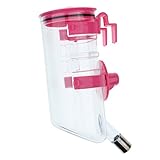 Dovewill 小型　動物　ケージ　吊り　水　ボトル　自動給水器　便利　実用　取り外し可能　全３色 - ピンク