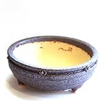 盆栽鉢　信楽焼鉢　茶　直径１１．５ｃｍ　鉢底ネット付