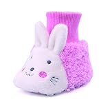 YUEGUANG ベビーシューズ 子供靴 ファーストシューズ キッズ ルームシューズ カートゥーン シューズ 保温 超可愛い 滑り止め (10cm, ピンク)